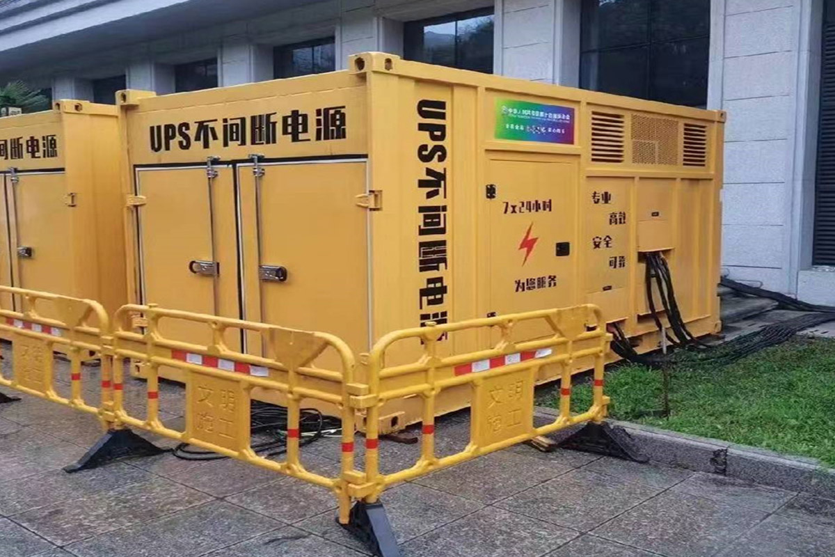 栾城发电机租赁施工现场